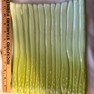 Serving platter. Light green asparagus by Crate &Barrel.